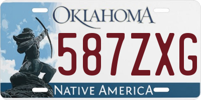 OK license plate 587ZXG