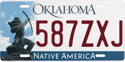OK license plate 587ZXJ