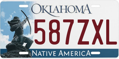 OK license plate 587ZXL