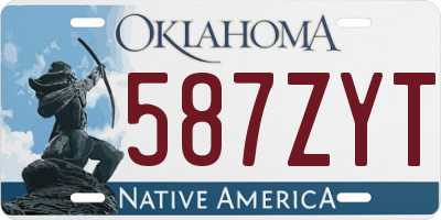 OK license plate 587ZYT