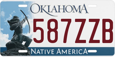 OK license plate 587ZZB