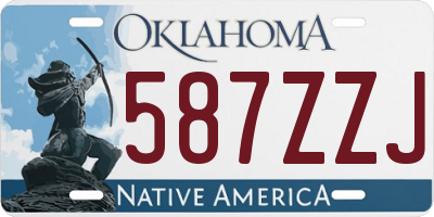 OK license plate 587ZZJ