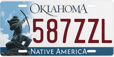 OK license plate 587ZZL