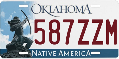 OK license plate 587ZZM