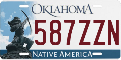 OK license plate 587ZZN