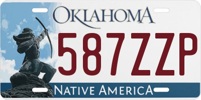 OK license plate 587ZZP