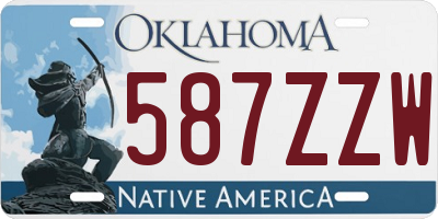 OK license plate 587ZZW