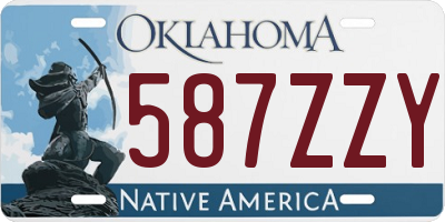 OK license plate 587ZZY