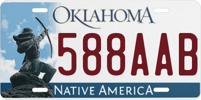 OK license plate 588AAB