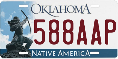 OK license plate 588AAP