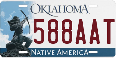 OK license plate 588AAT