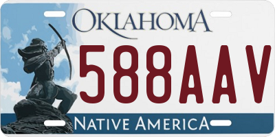 OK license plate 588AAV