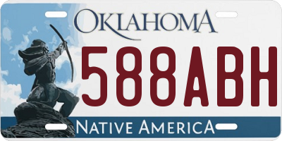 OK license plate 588ABH