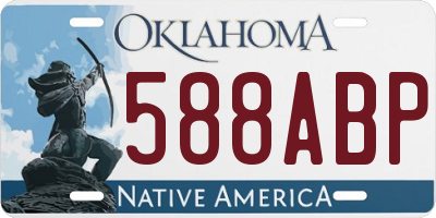 OK license plate 588ABP