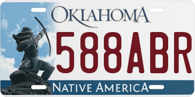 OK license plate 588ABR