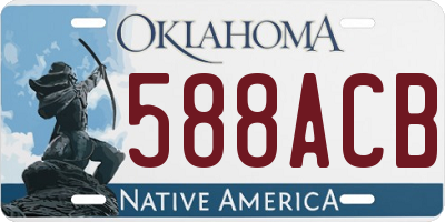 OK license plate 588ACB