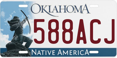 OK license plate 588ACJ
