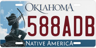 OK license plate 588ADB