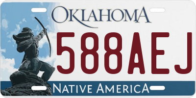 OK license plate 588AEJ