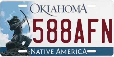 OK license plate 588AFN