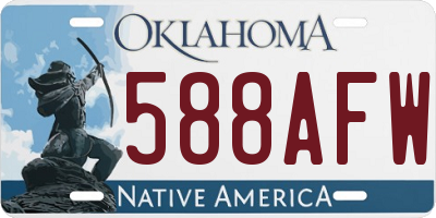 OK license plate 588AFW