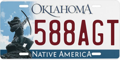 OK license plate 588AGT