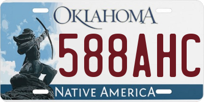 OK license plate 588AHC