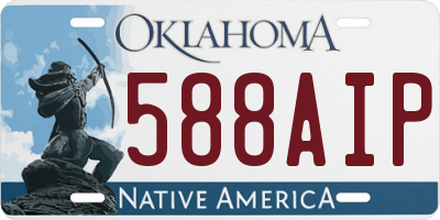 OK license plate 588AIP