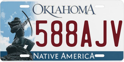 OK license plate 588AJV