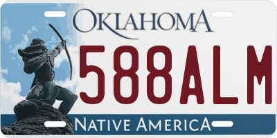 OK license plate 588ALM