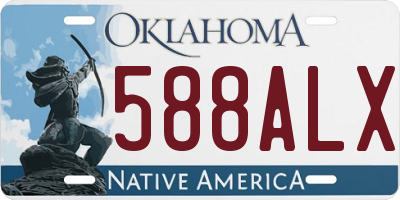 OK license plate 588ALX