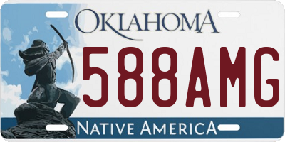 OK license plate 588AMG