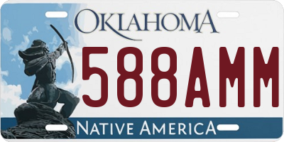 OK license plate 588AMM