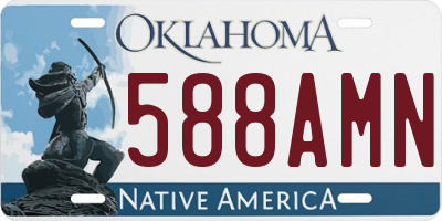 OK license plate 588AMN