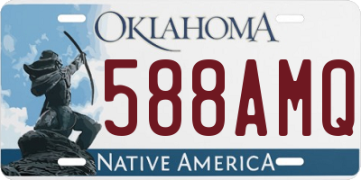OK license plate 588AMQ