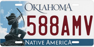 OK license plate 588AMV
