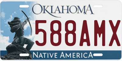 OK license plate 588AMX