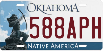 OK license plate 588APH