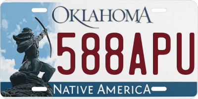 OK license plate 588APU