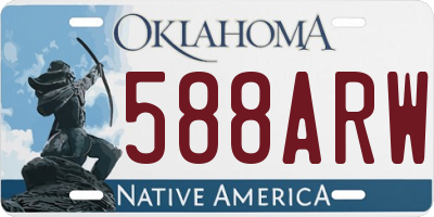 OK license plate 588ARW