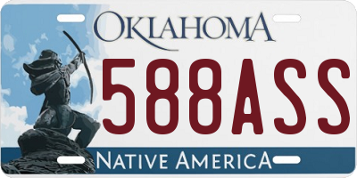 OK license plate 588ASS