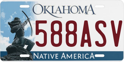 OK license plate 588ASV