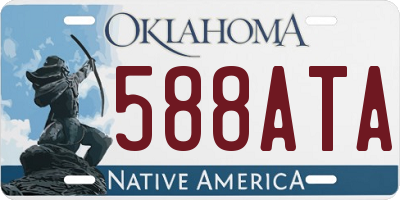 OK license plate 588ATA