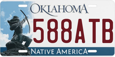OK license plate 588ATB