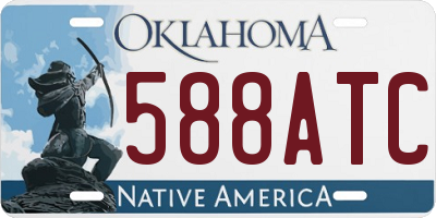 OK license plate 588ATC
