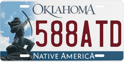 OK license plate 588ATD