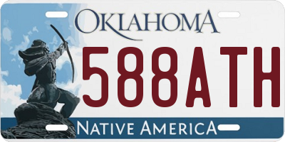 OK license plate 588ATH