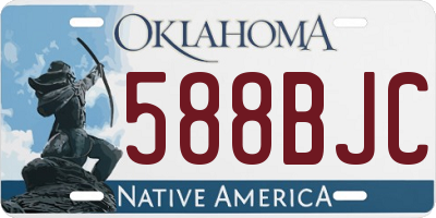 OK license plate 588BJC