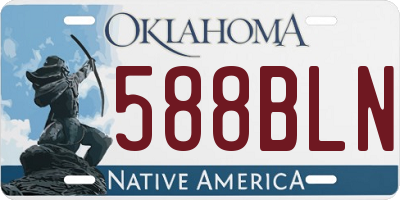 OK license plate 588BLN