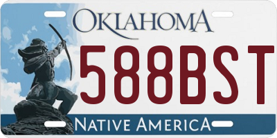 OK license plate 588BST